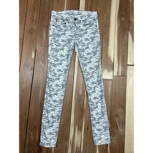 rag & bone Women's Gray Camo Skinny Jeans Denim Size 26 Actual Size W29X28 USA